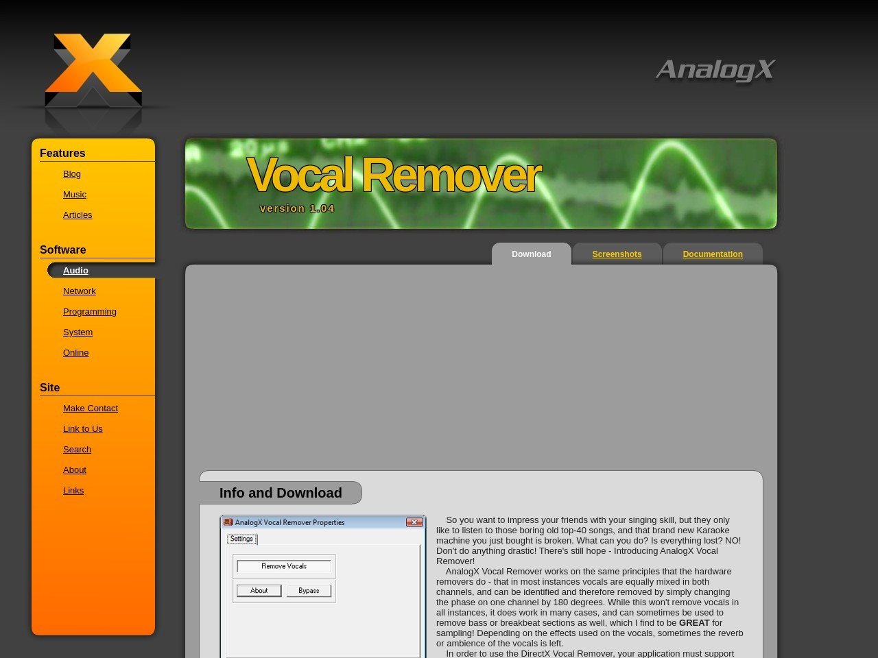 AnalogX Vocal Remover